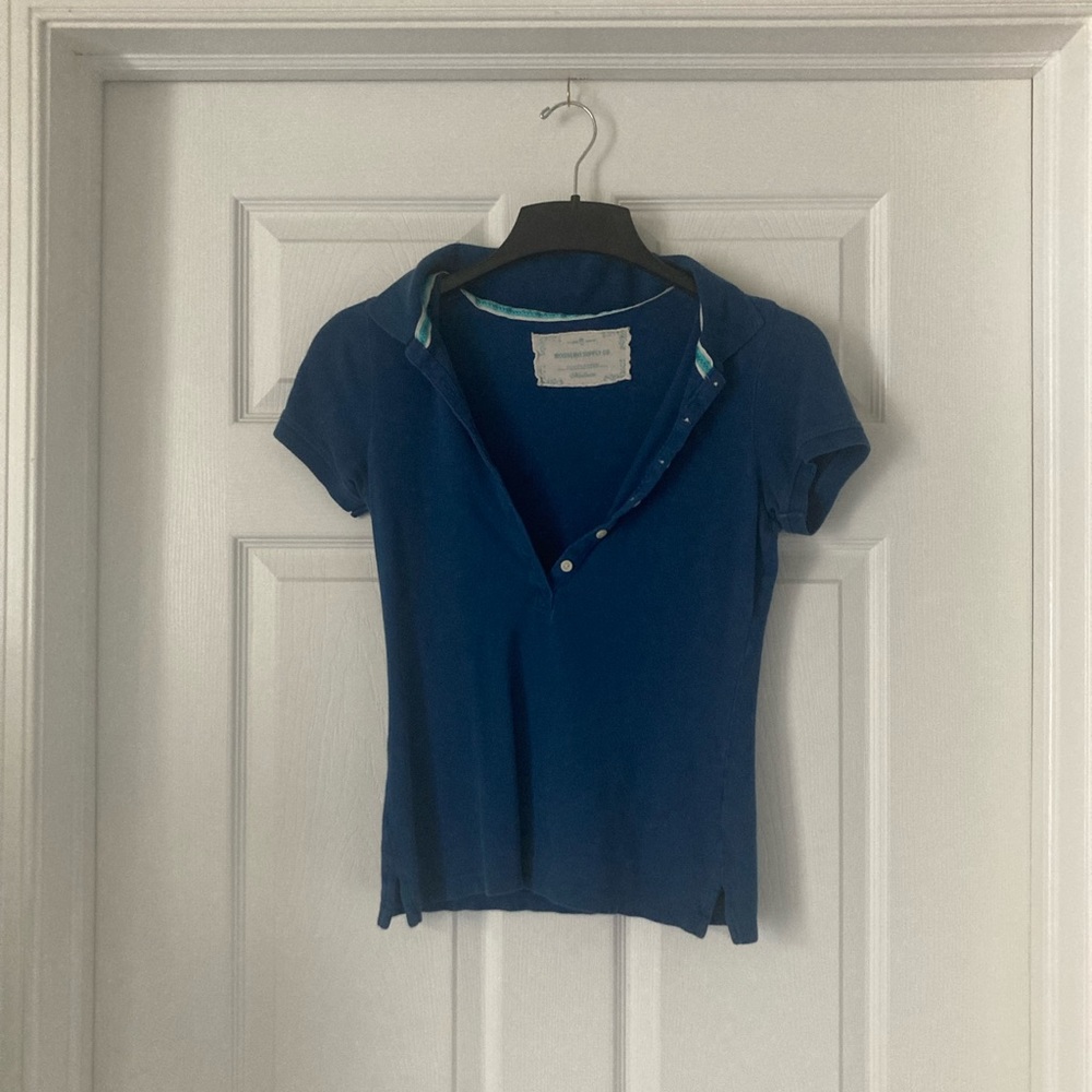 Mossimo Supply Co Blue Polo, Juniors Size M